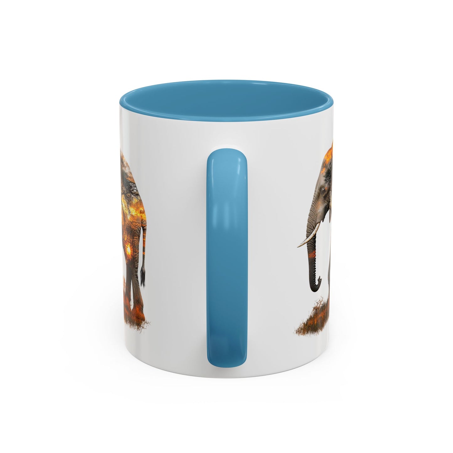 Elegant Elephant Accent Coffee Mug - Nature Lover Gift, Animal Lover Mug, Unique Home Decor, Wildlife Conservation, Travel Mug