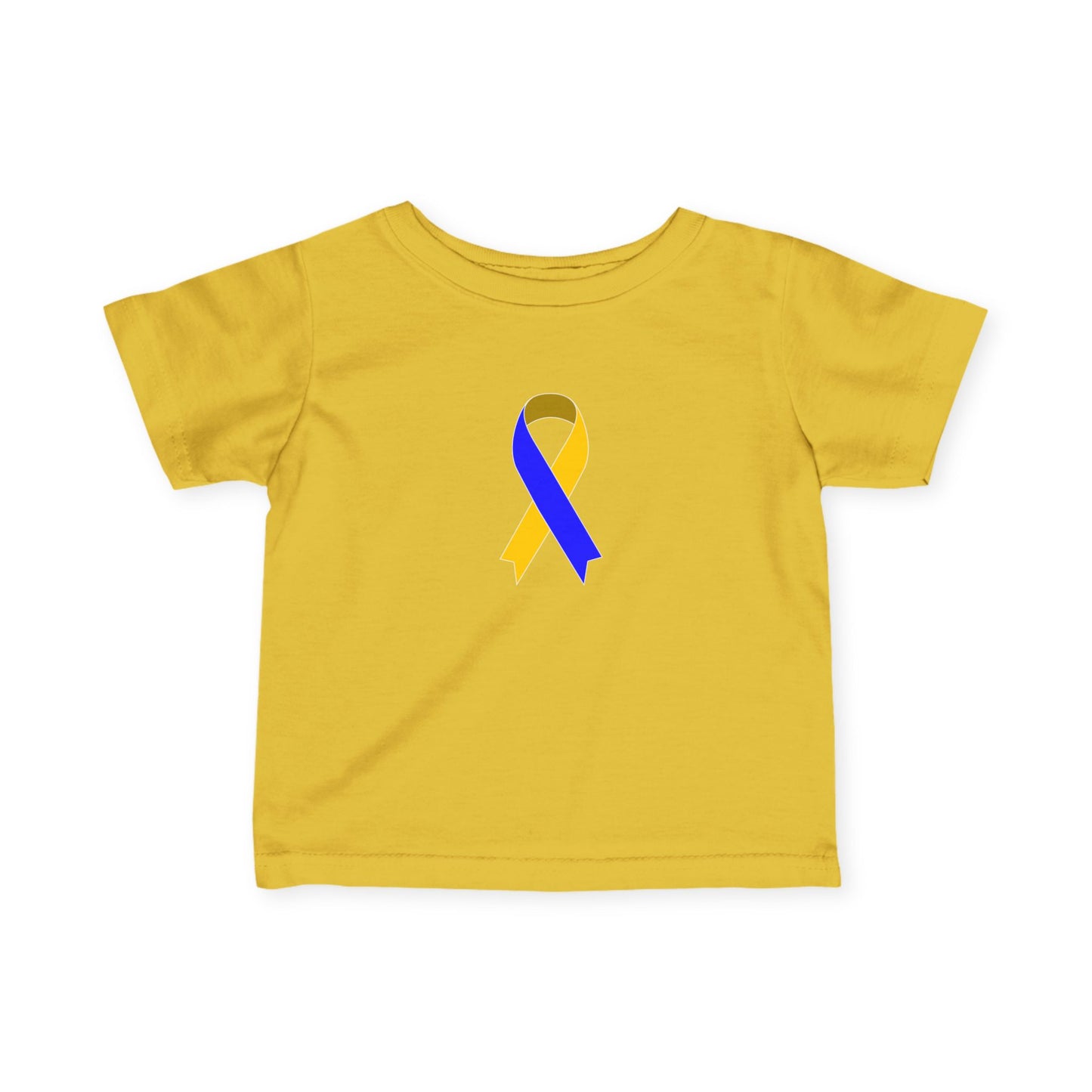 Infant Fine Jersey Tee with Blue and Yellow Ribbon, Cute Baby T-Shirt, Baby Shower Gift, Toddler Apparel, Infant Outfit, Newborn Clothes