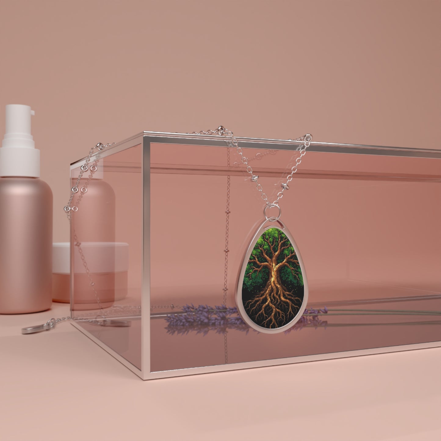 Tree of Life Oval Necklace, Nature Jewelry, Gift for Her, Bohemian Necklace, Spiritual Gifts, Personalized Pendant