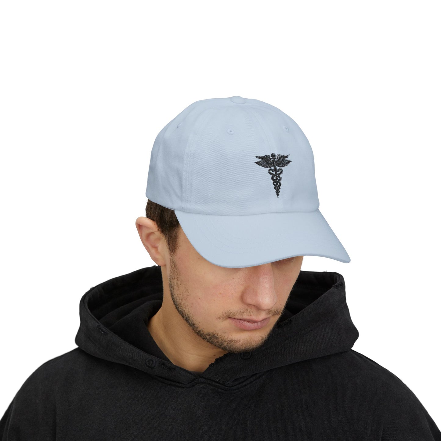 Classic Dad Cap with Caduceus Design - Unisex, Adjustable Cap for Healthcare Professionals, Gifts for Doctors, Medical Students, Casual Wear