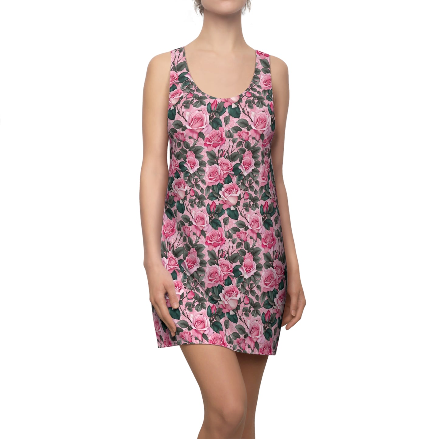Floral Racerback Dress, Summer Dress, Casual Dress, Beach Dress, Vacation Outfit, Floral Print Dress
