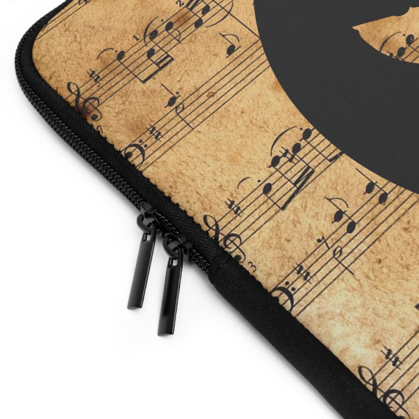 Musical Notes Laptop Sleeve | Vintage Design, Gift for Musicians, Music Lovers, Birthday, Christmas, Tech Accessories