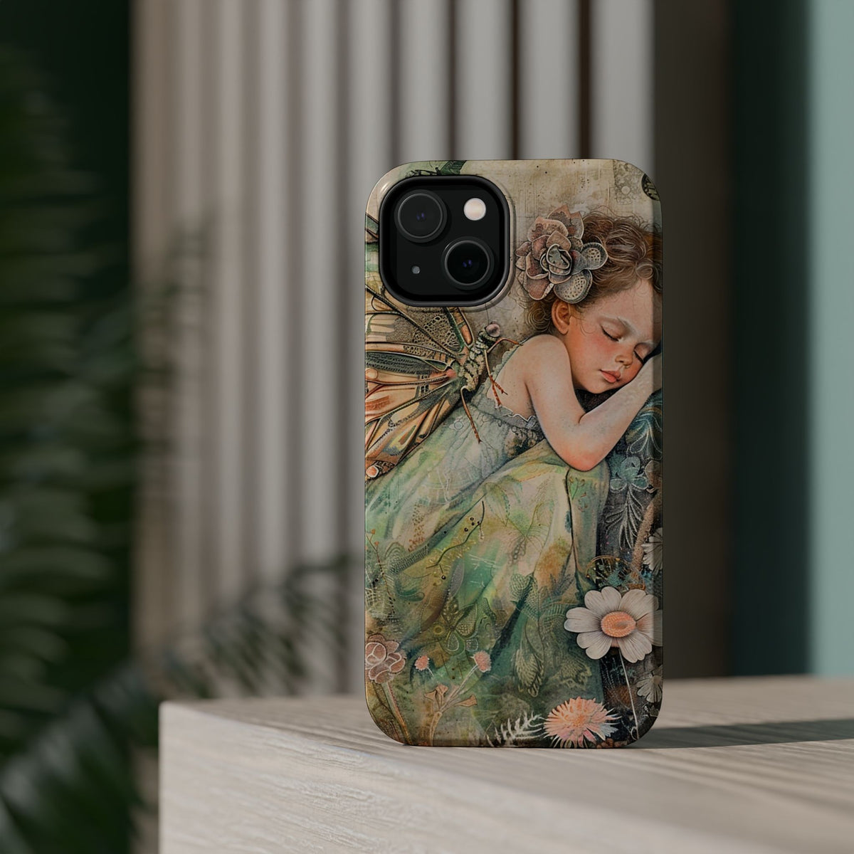 Fairy Sleeping Phone Case — Magnetic Impact-Resistant iPhone Cover