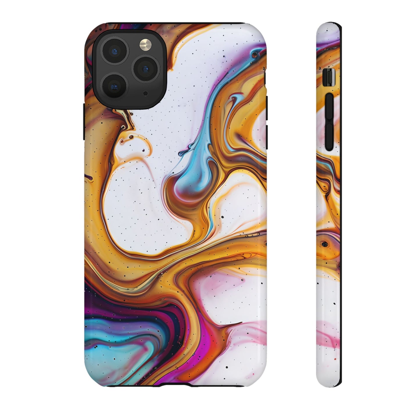 Artistic Phone Case, Tough Cases with Colorful Marble Design