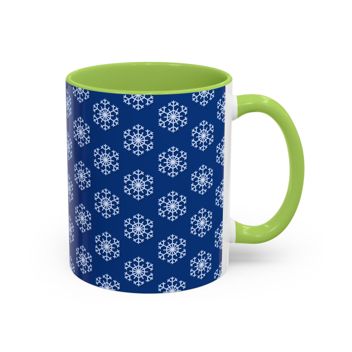 Blue Snowflake Accent Coffee Mug for Winter, Holiday Gift, Cozy Drinkware, Festive Kitchen Decor, Mug for Coffee Lovers, Tea Time Essential