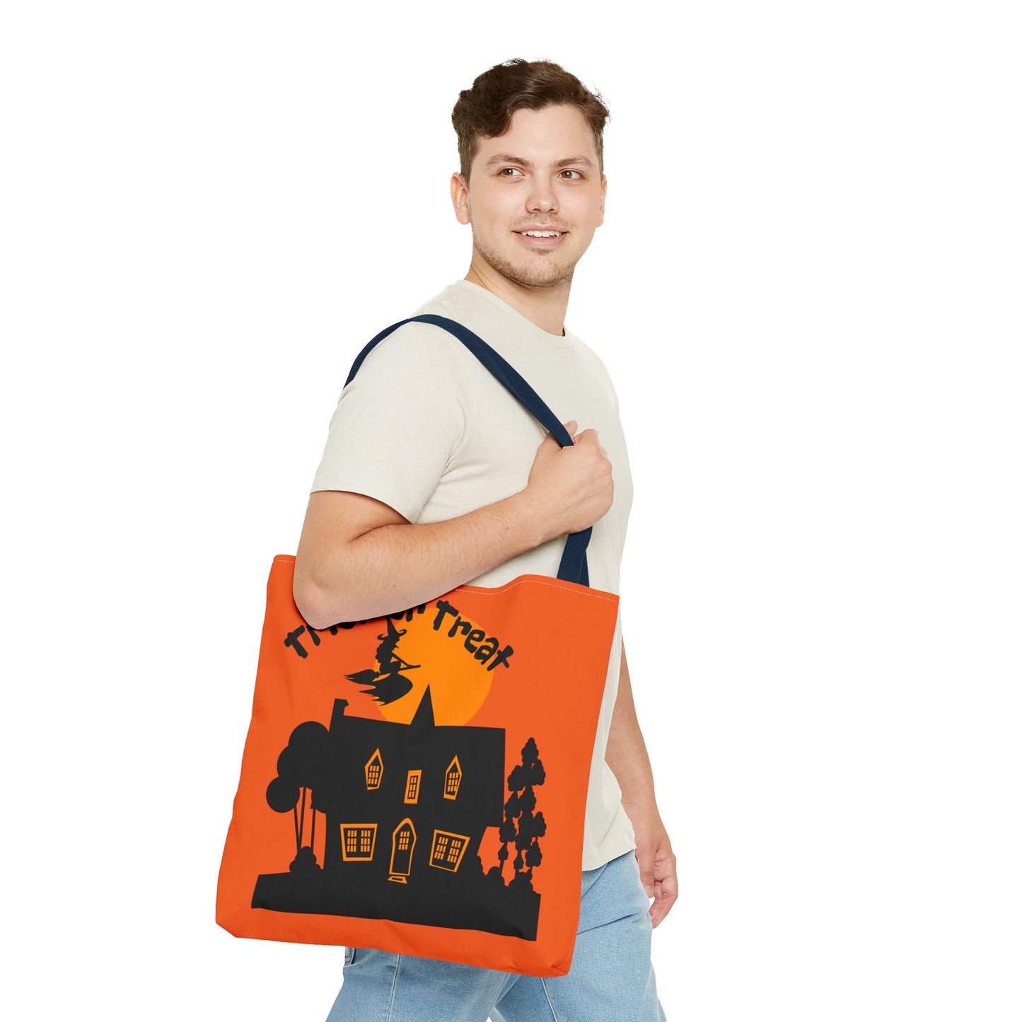 Halloween Tote Bag, Spooky Witch Design, Trick or Treat Bag, Fall Accessory, Seasonal Shopping Bag, Festival Gift