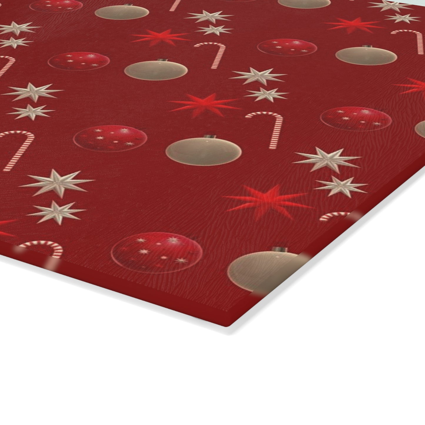 Festive Glass Cutting Board for Holiday Cooking, Christmas Kitchen Decor, Holiday Gift, Seasonal Homeware, Festive Hostess Gift