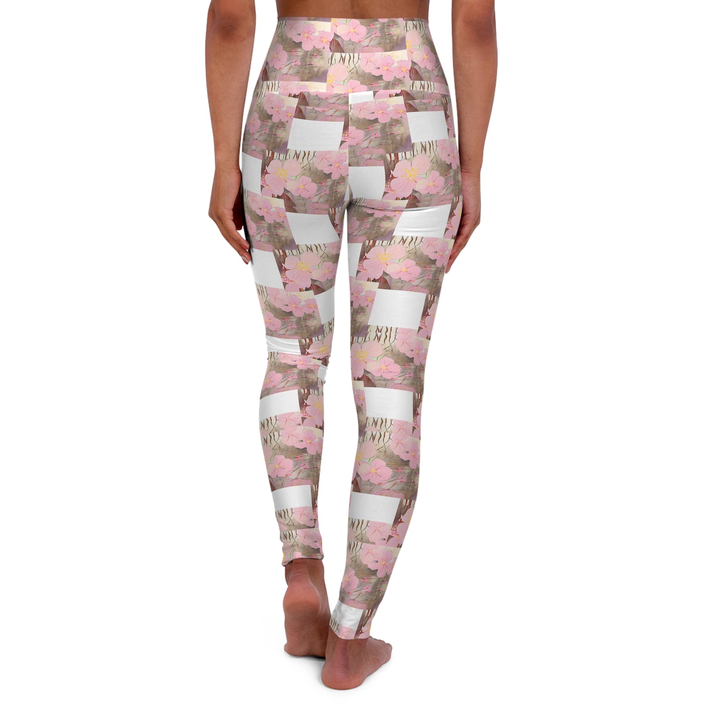 Floral High Waisted Yoga Leggings, Workout Leggings, Fitness Apparel
