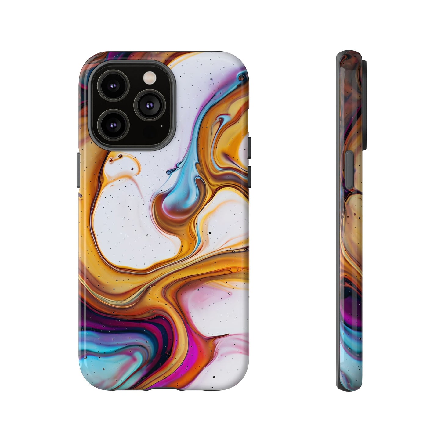 Artistic Phone Case, Tough Cases with Colorful Marble Design