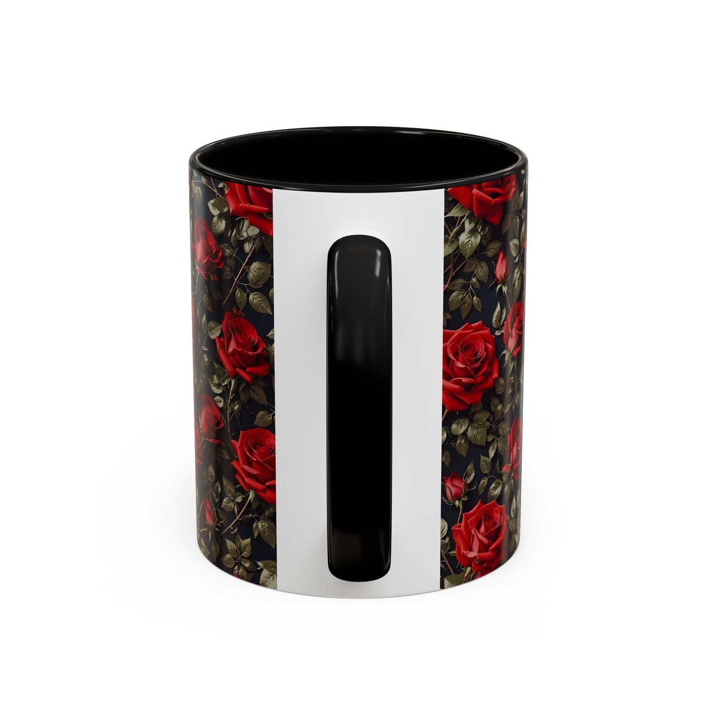 Elegant Floral Accent Coffee Mug - Black Rose Design, Gift for Her, Home Decor, Coffee Lovers, Mother's Day, Birthday