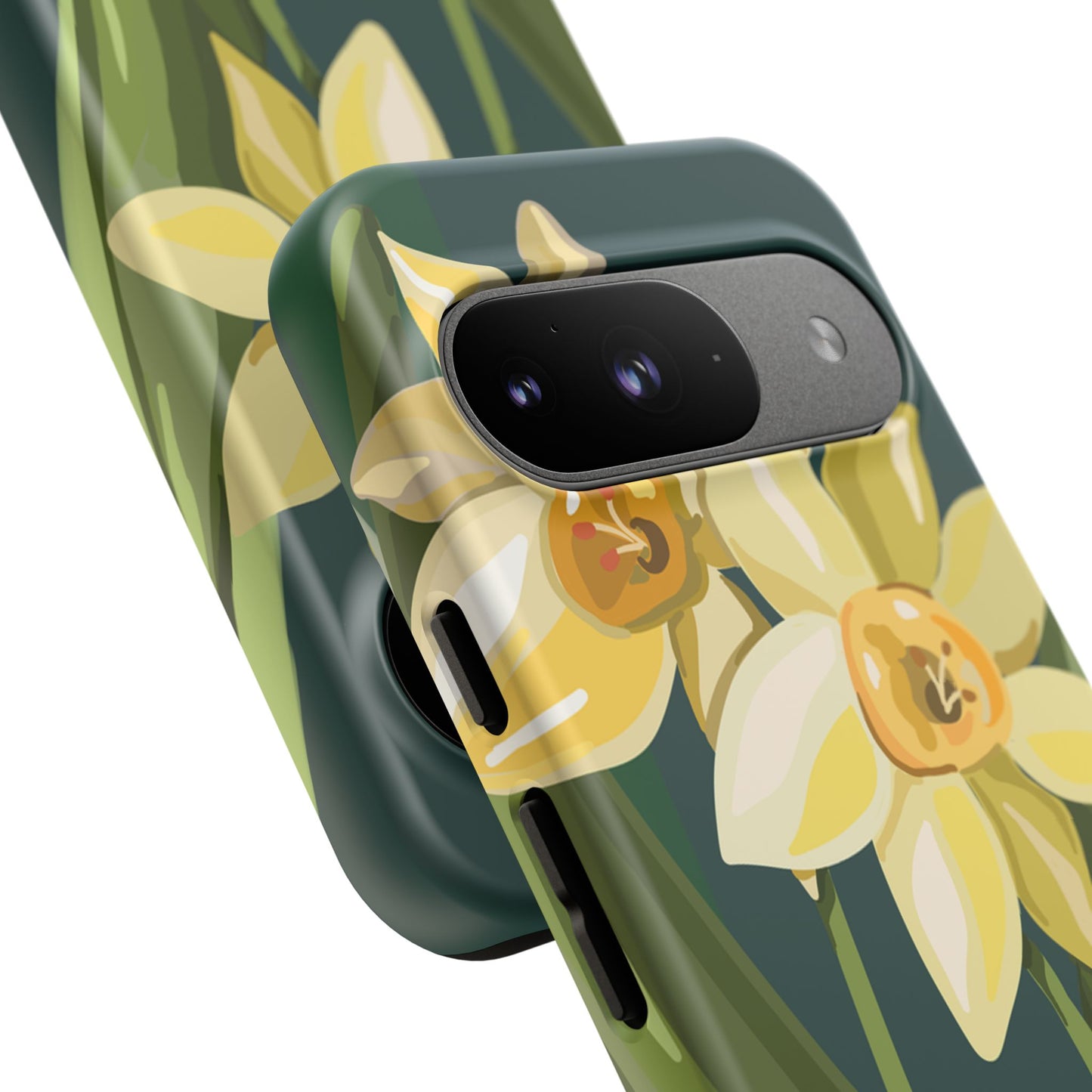 Floral Phone Case - Yellow Daffodil Design, Tough Phone Cover, Spring Decor, Floral Gift, Nature-Inspired Accessories