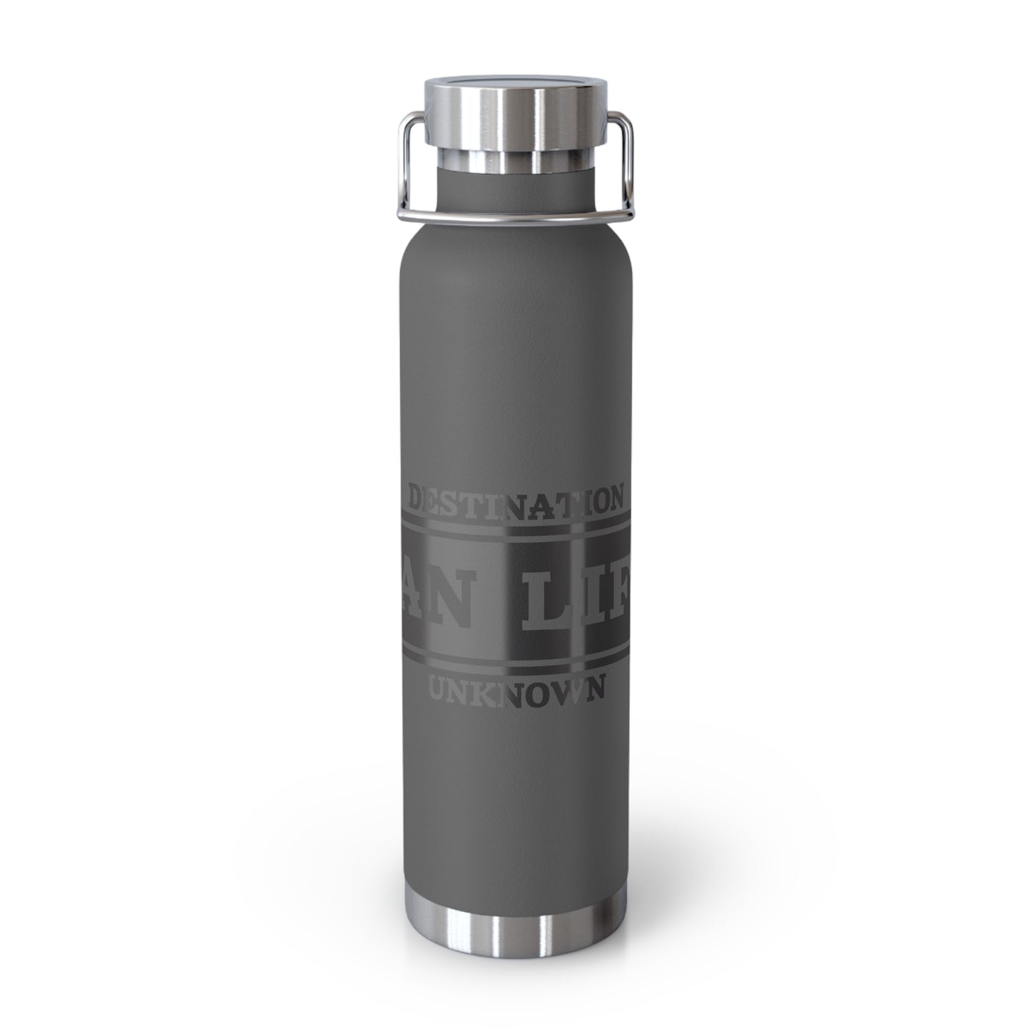 Travel-Inspired Copper Vacuum Insulated Bottle, Adventure, Outdoors, Hydration, Gift, Eco-Friendly