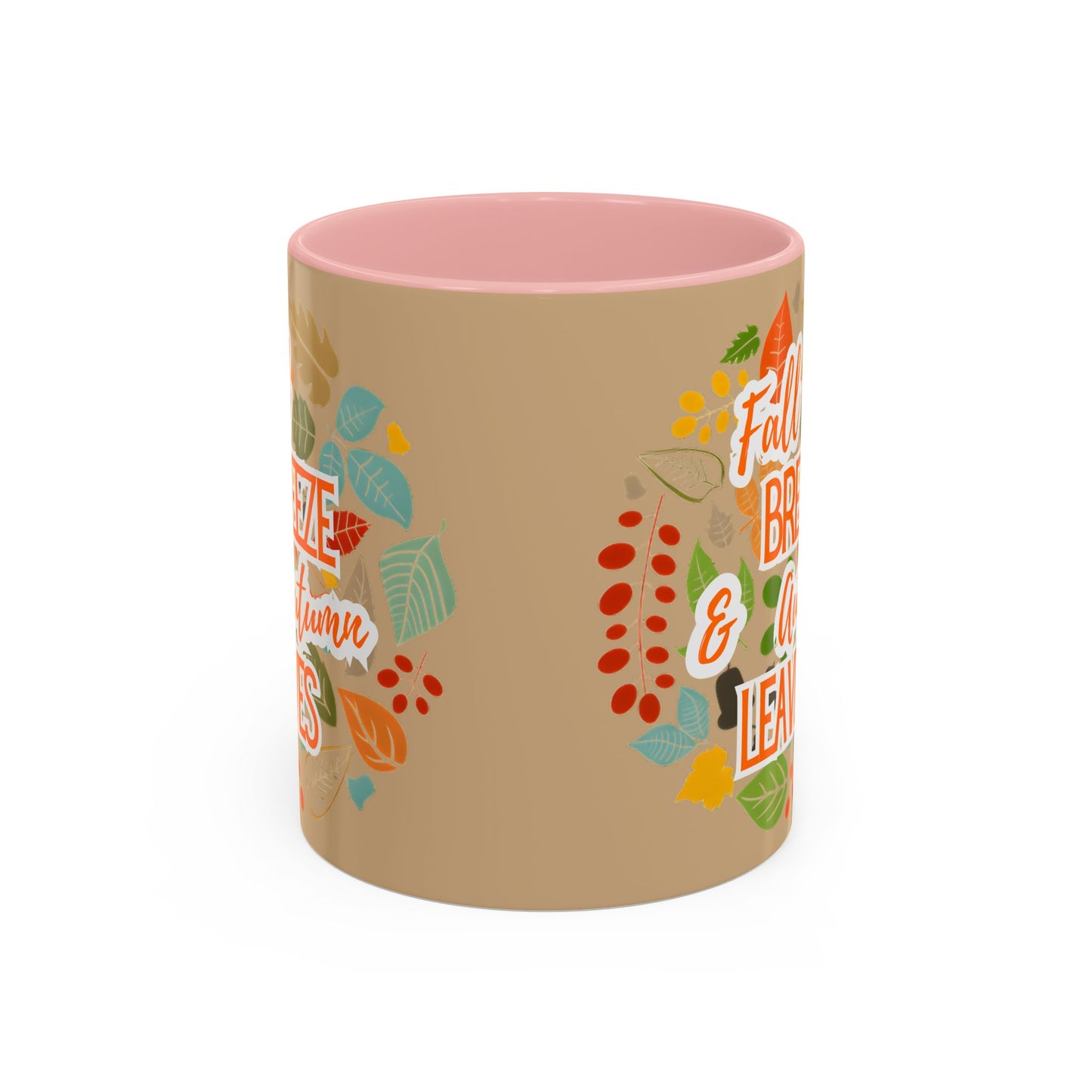 Fall Breeze & Leaves Coffee Mug, Autumn Mug, Seasonal Drinkware, Cozy Kitchen Decor, Perfect Gift for Fall Lovers