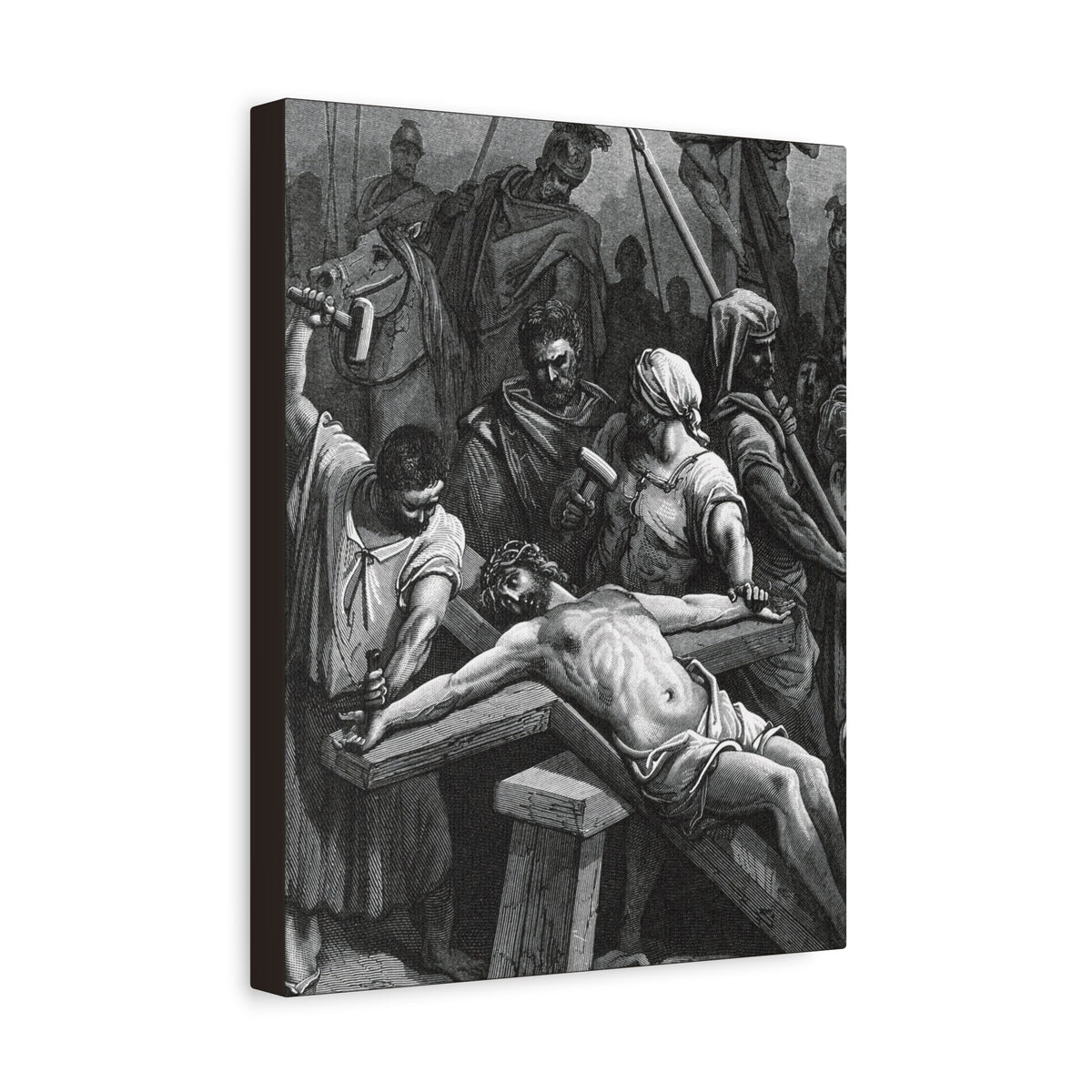 Crucifixion Art Matte Canvas Print – Stretched Religious Wall Decor