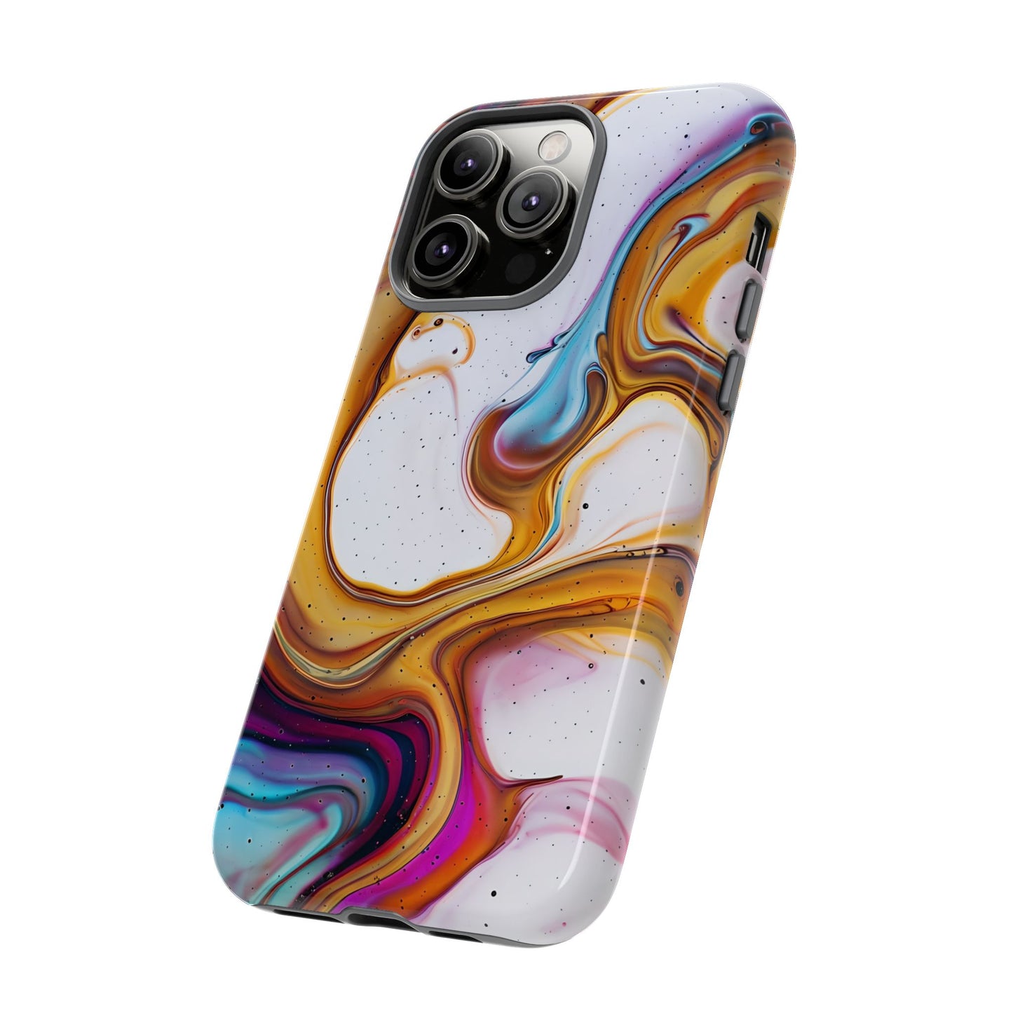 Artistic Phone Case, Tough Cases with Colorful Marble Design