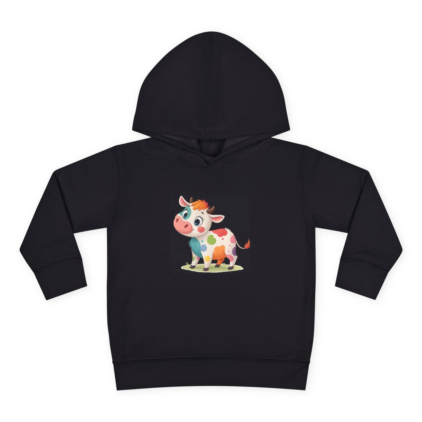 Cute Cow Toddler Pullover Fleece Hoodie, Kids' Hoodie, Animal Hoodie, Cozy Kids Apparel, Fun Gifts for Toddlers, Birthday Gift