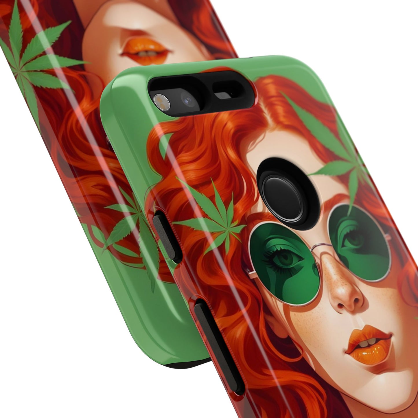Vibrant Phone Case with Retro Greenery Design, Trendy Case for Casual Look, Gift for Her, Summer Vibes, Unique Phone Accessory