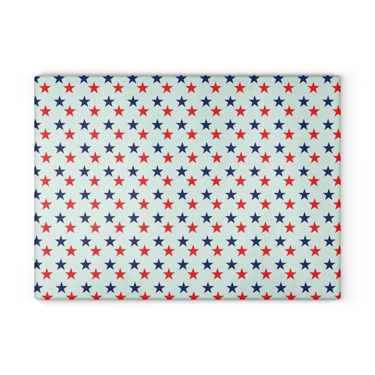 Glass Cutting Board stars red white and blue