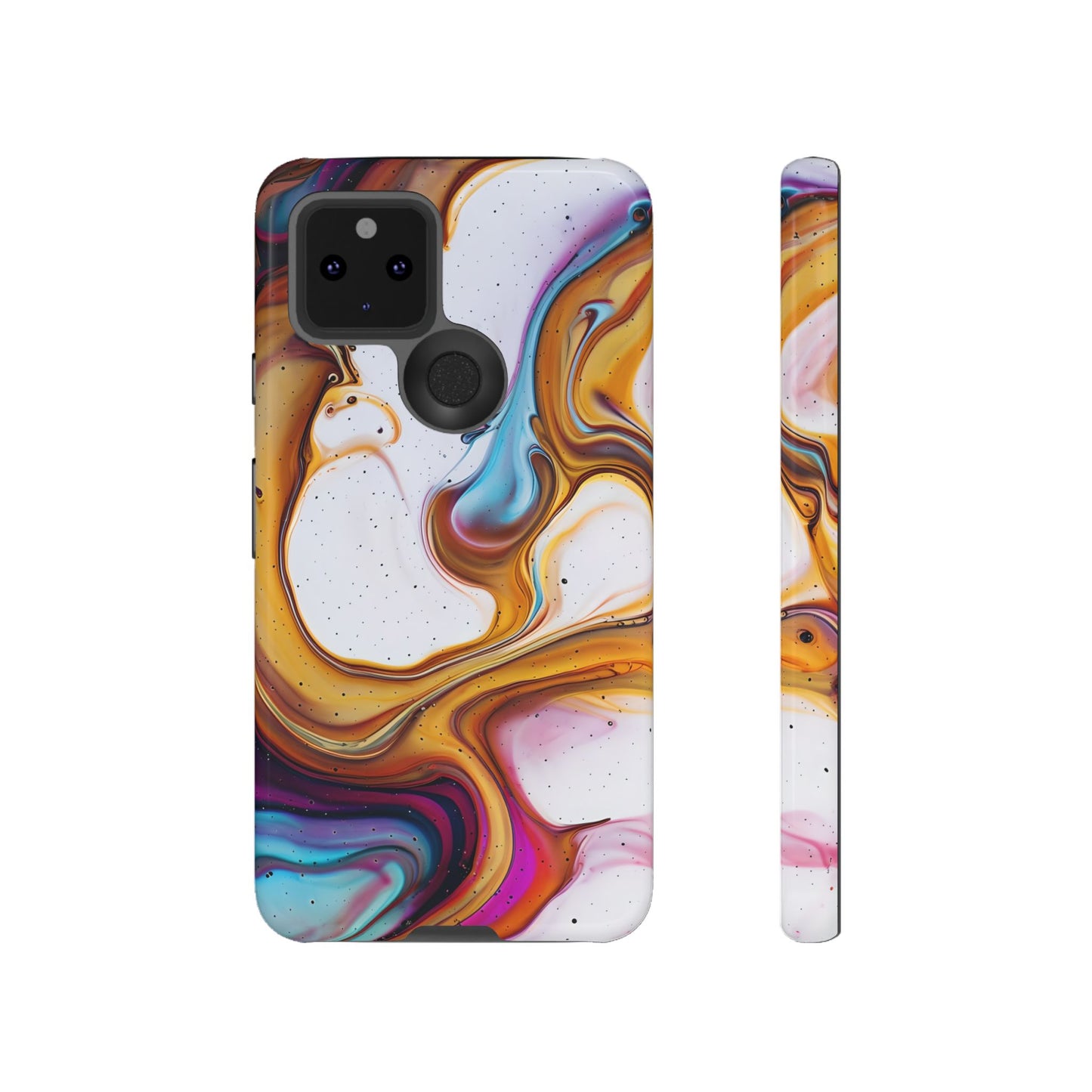 Artistic Phone Case, Tough Cases with Colorful Marble Design
