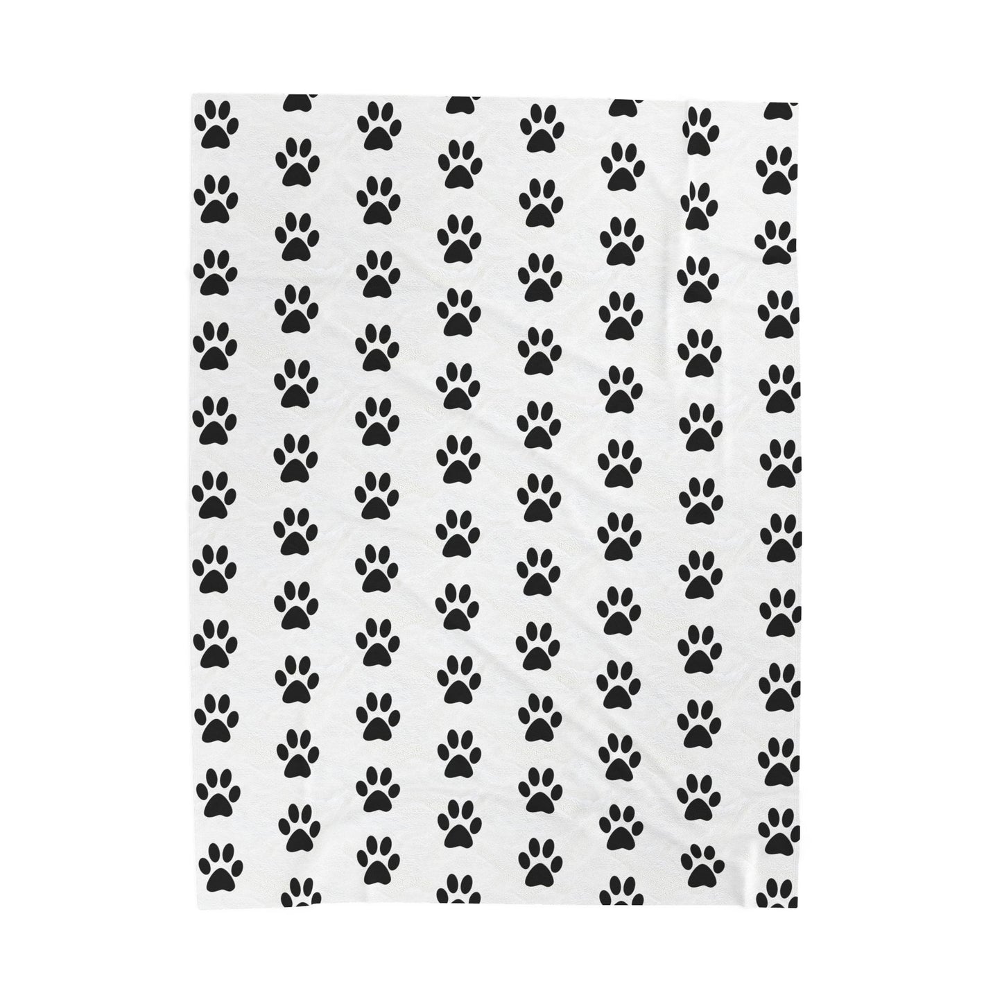 Paw Print Velveteen Plush Blanket, Cozy Pet Blanket, Dog Lover Gift, Soft Throw, Animal Print Home Decor