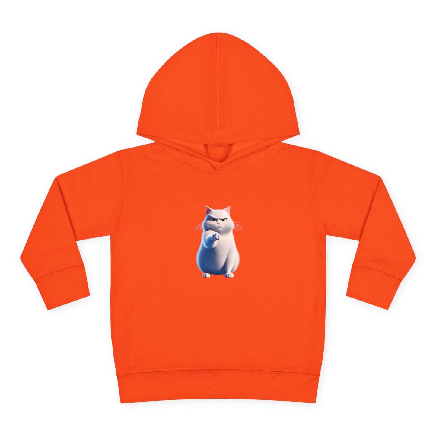 Cute Cat Toddler Hoodie, Fleece Pullover, Kids Sweatshirt, Birthday Gift, Animal Lover Apparel, Cozy Kids Clothing