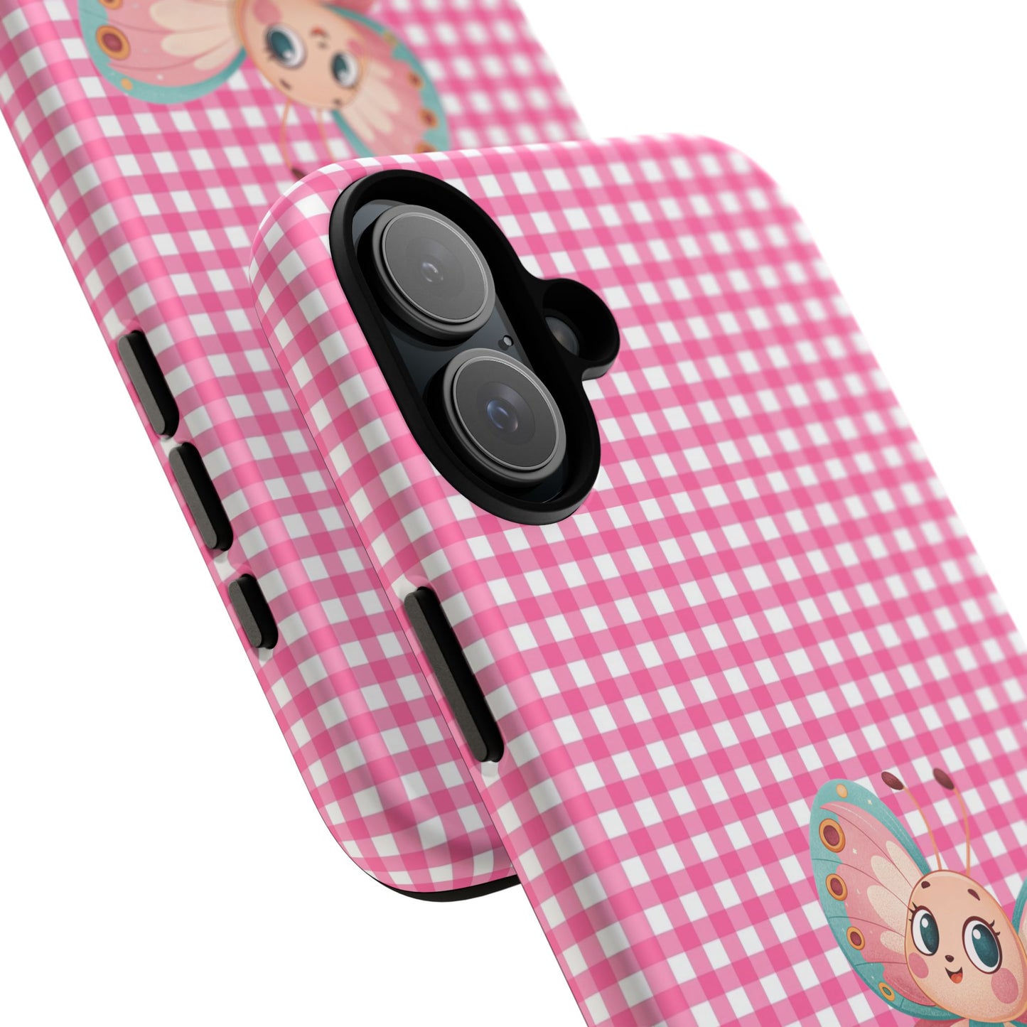 Cute Butterfly Phone Case, Tough Cases, Floral Phone Accessory, Gift for Her, Spring Fashion, Kids' Birthday Present, Pastel Aesthetic