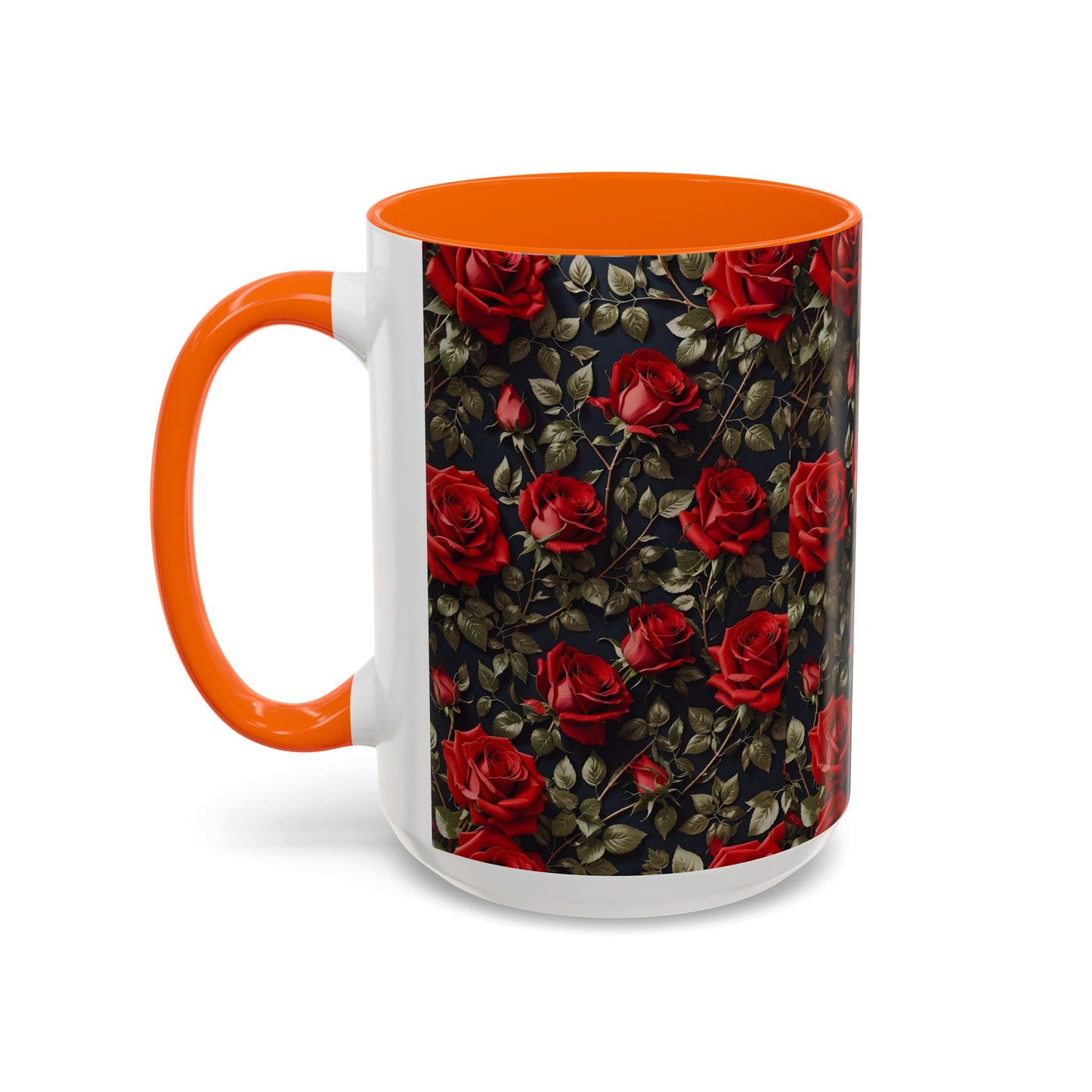 Elegant Floral Accent Coffee Mug - Black Rose Design, Gift for Her, Home Decor, Coffee Lovers, Mother's Day, Birthday