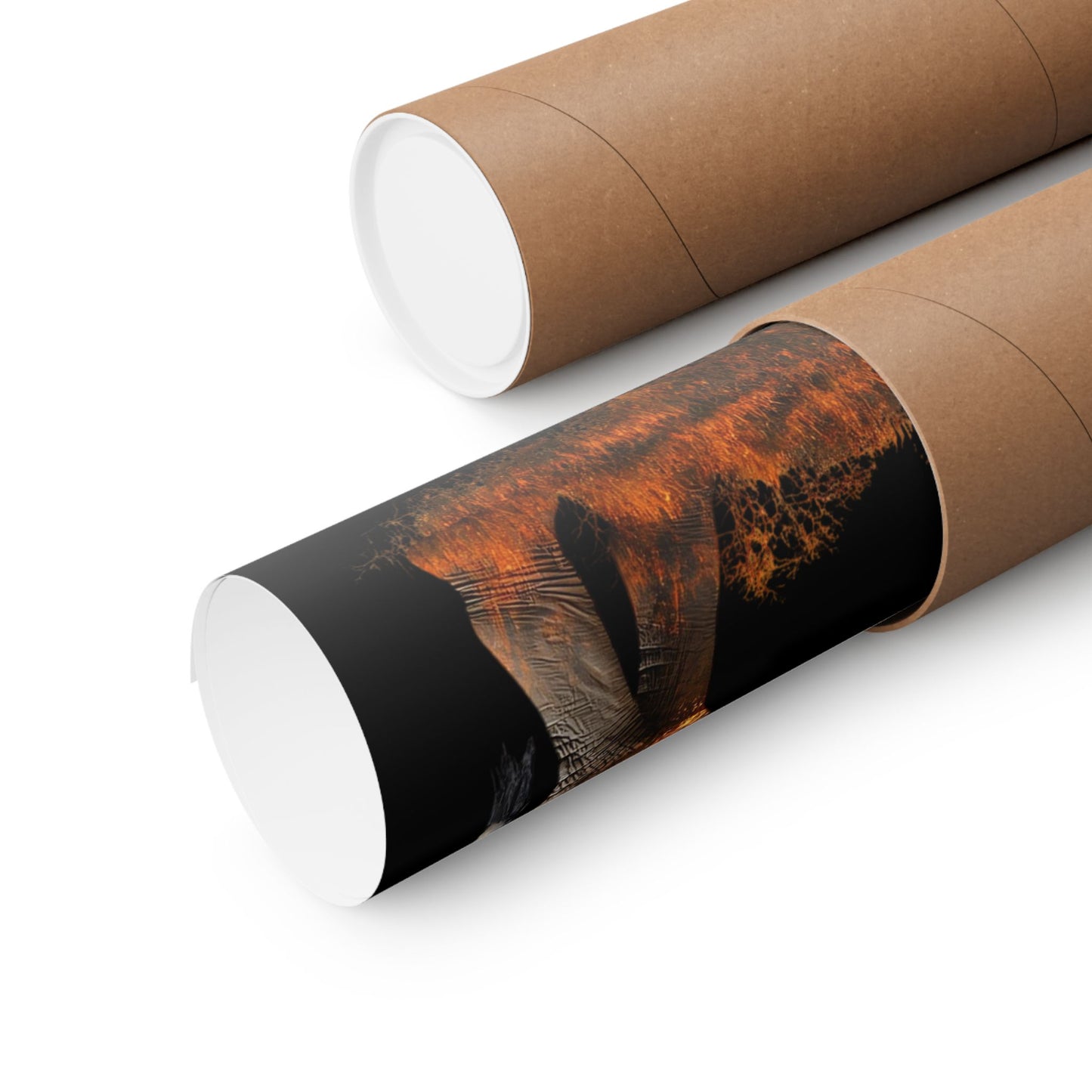 Elephant Sunset Matte Vertical Poster, Wall Art Decor, Animal Lovers Art, Gift for Nature Enthusiasts, Home Decoration