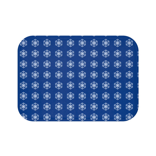Snowflake Bath Mat - Cozy Bathroom Decor, Winter Theme Mat, Holiday Gift, Non-Slip Rug, Contemporary Style Accent