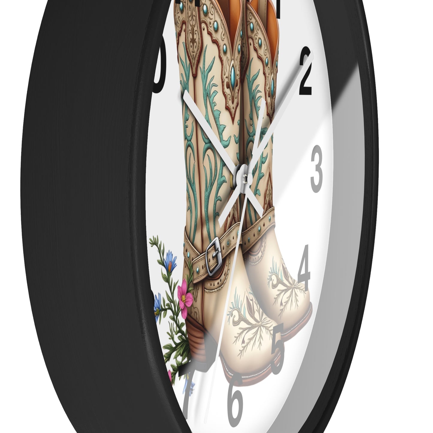 Cowboy Boots Wall Clock, Rustic Home Decor, Farmhouse Style, Country Kitchen Clock, Gift for Cowgirl, Western Decor