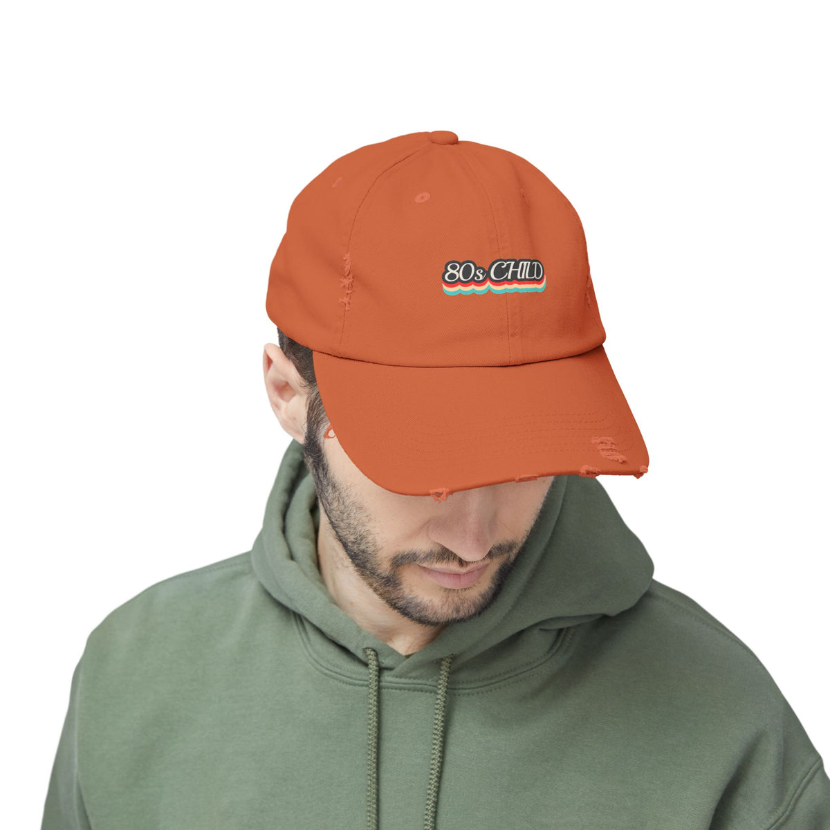 Unisex Distressed Cap- 80s child