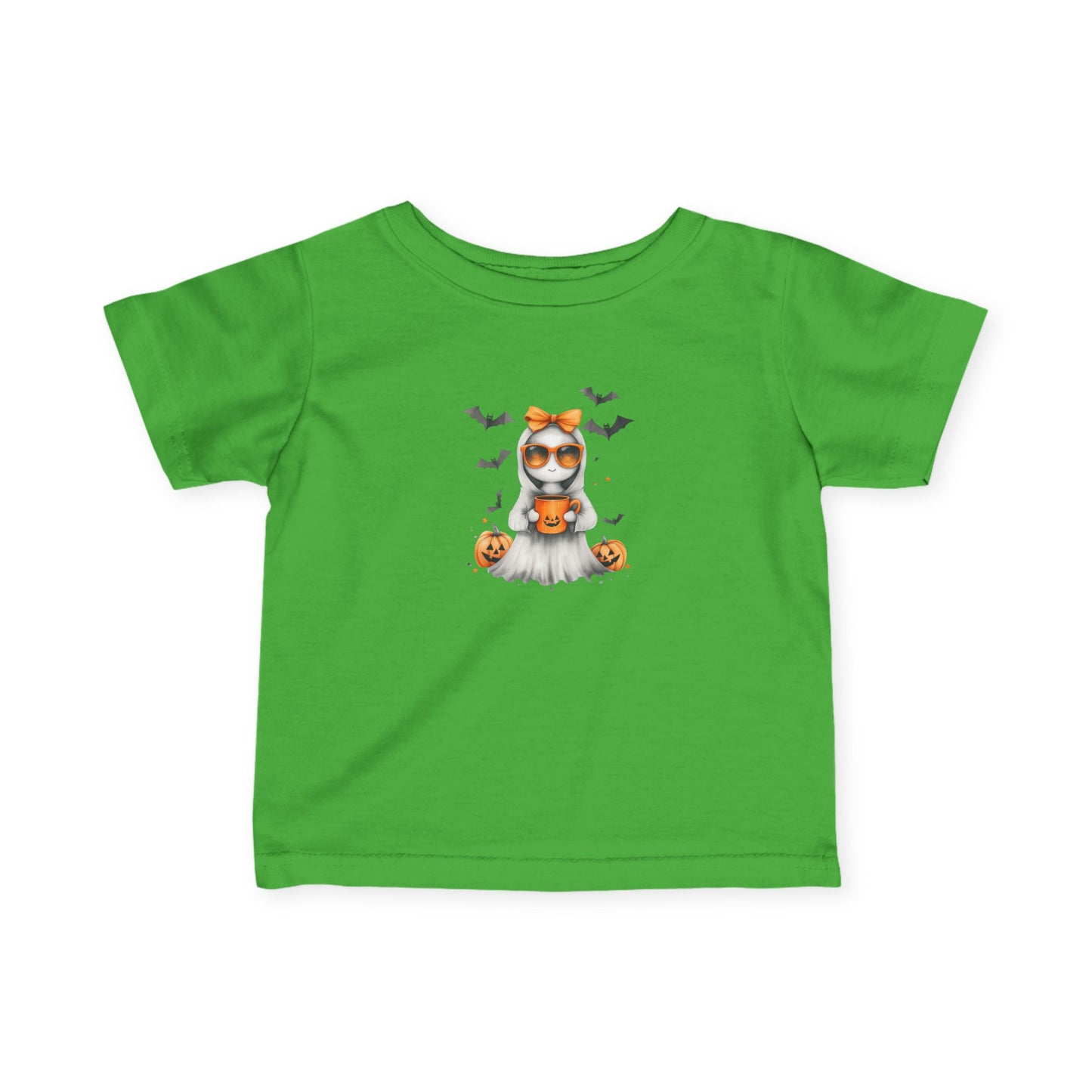Halloween Infant T-Shirt, Cute Pumpkin Ghost Tee, Toddler Halloween Costume, Fall Baby Shirt, Spooky Kids Apparel