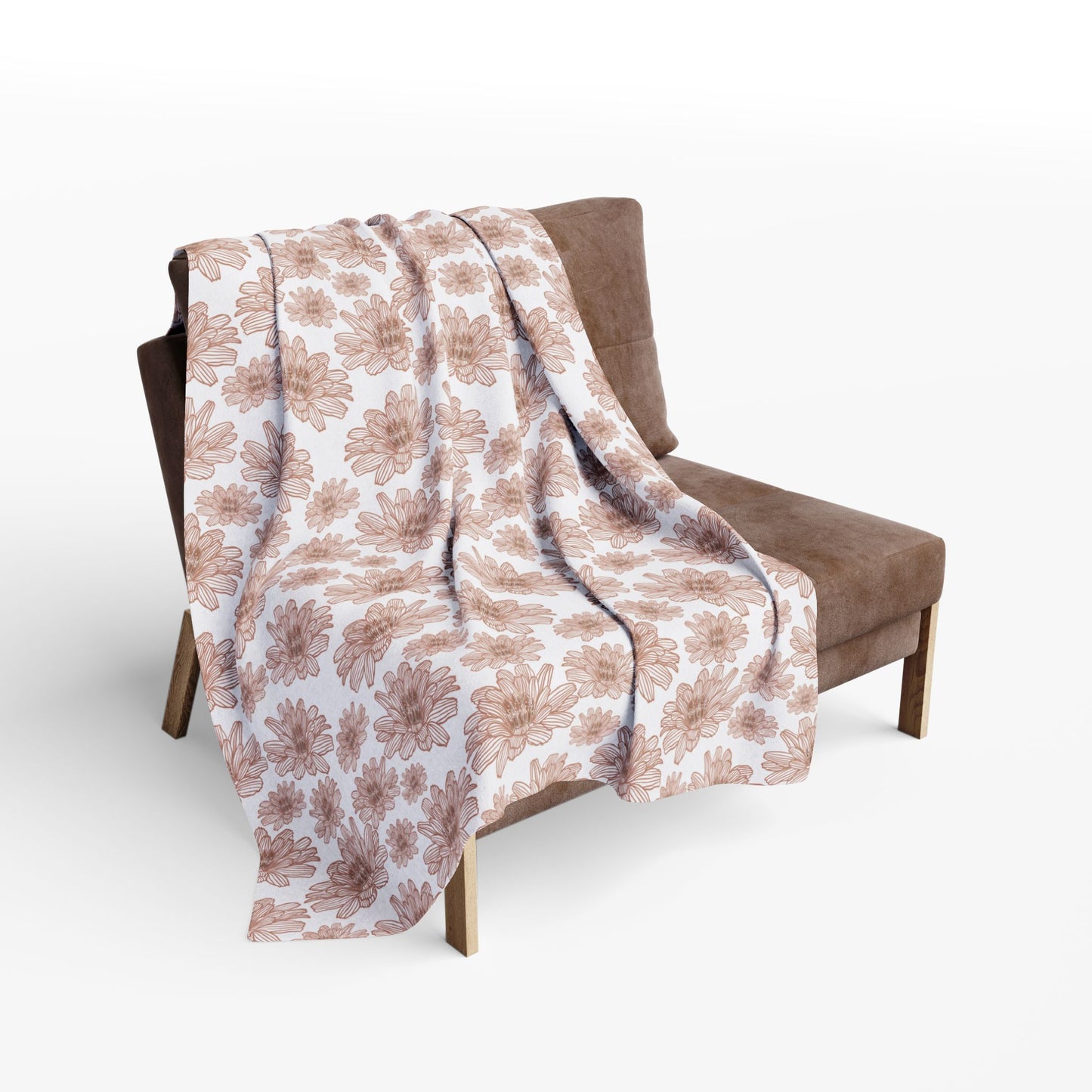 Cozy Floral Fleece Blanket - Soft Blanket for Home Decor, Gift for Housewarming, Anniversary, Wedding, Comfort Blanket