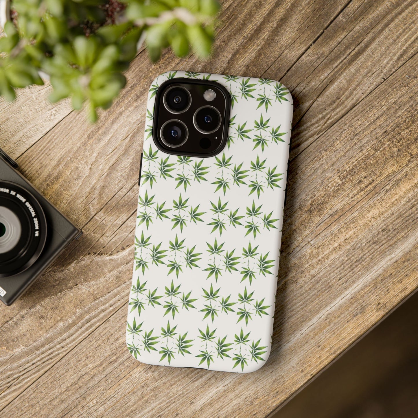 Stylish Phone Case with Cannabis Leaf Design, Durable Phone Cover, Gift for Stoner Friends, Unique Phone Accessory, Nature-Inspired Design