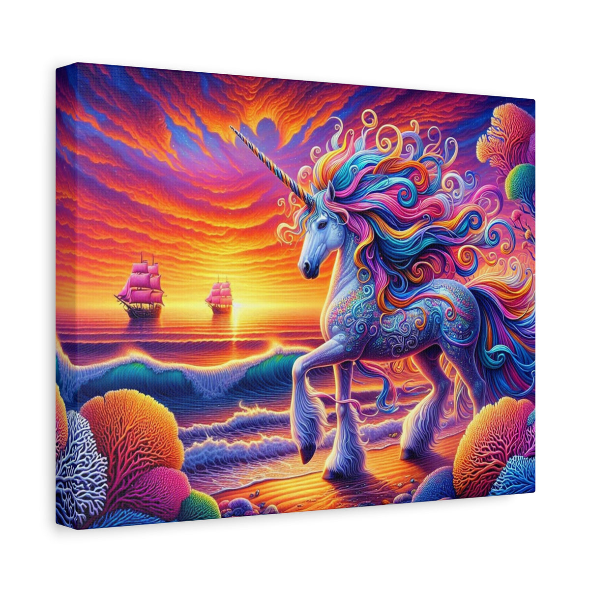 Matte Canvas, Stretched, 1.25" Unicorn