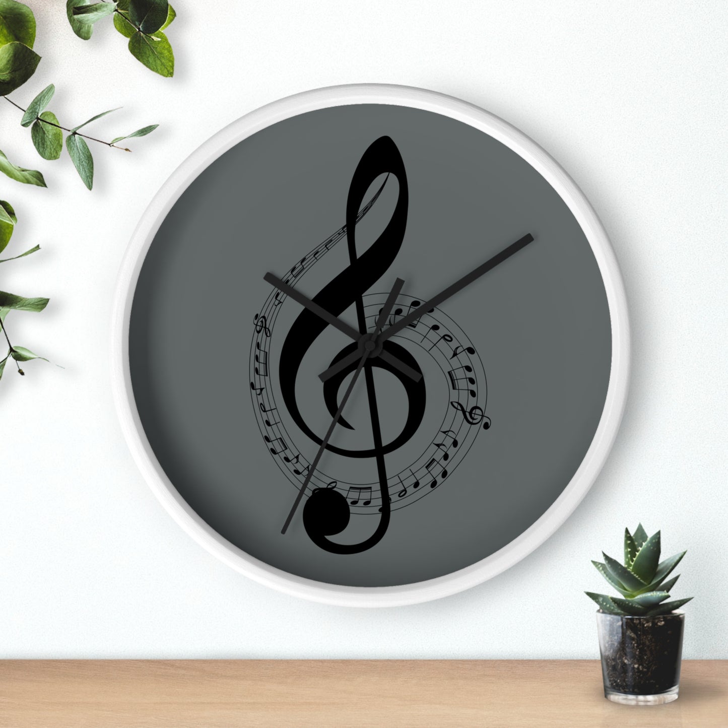 Musical Notes Wall Clock - Elegant Home Decor for Music Lovers