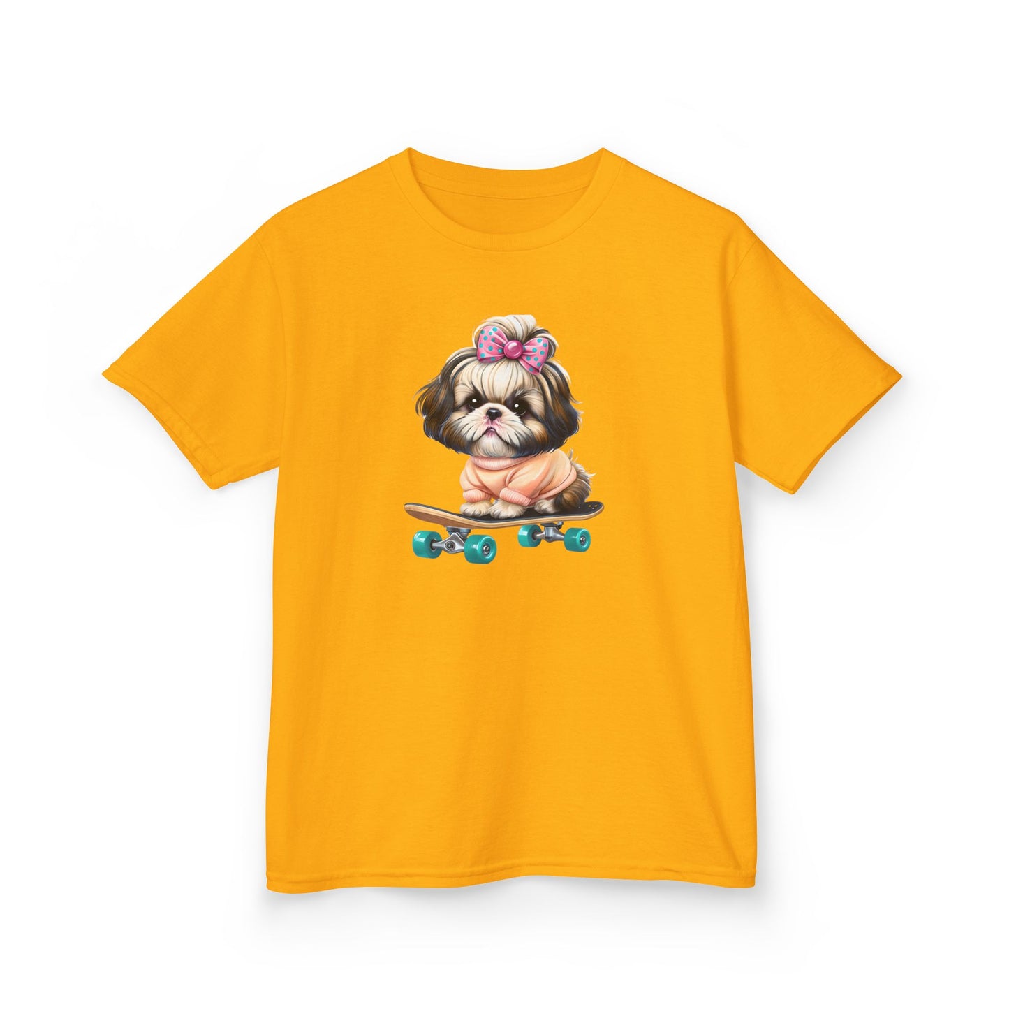 Cute Puppy Skateboard Kids Tee