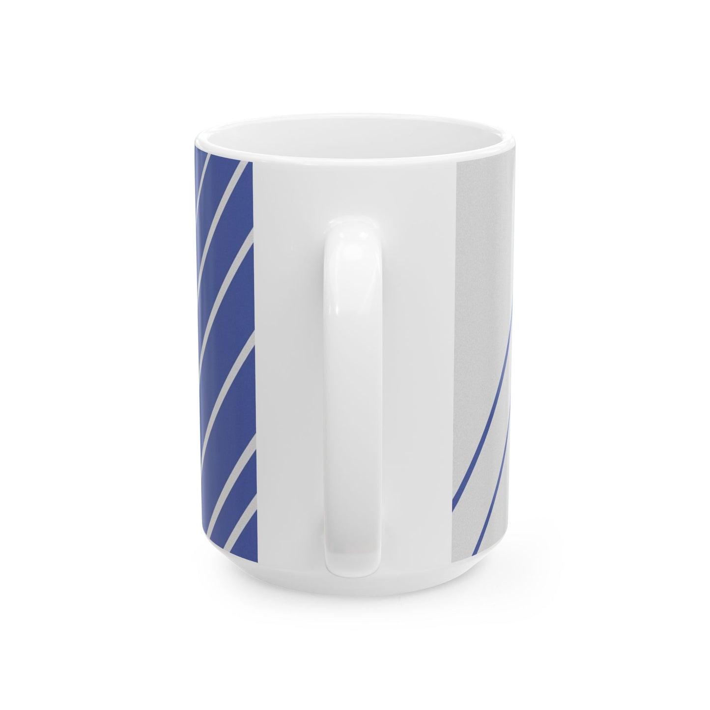 Elegant Blue Stripe Ceramic Mug | Coffee Cup, Tea Mug, Gift for Him/Her, Modern Kitchen Decor, Minimalist Design