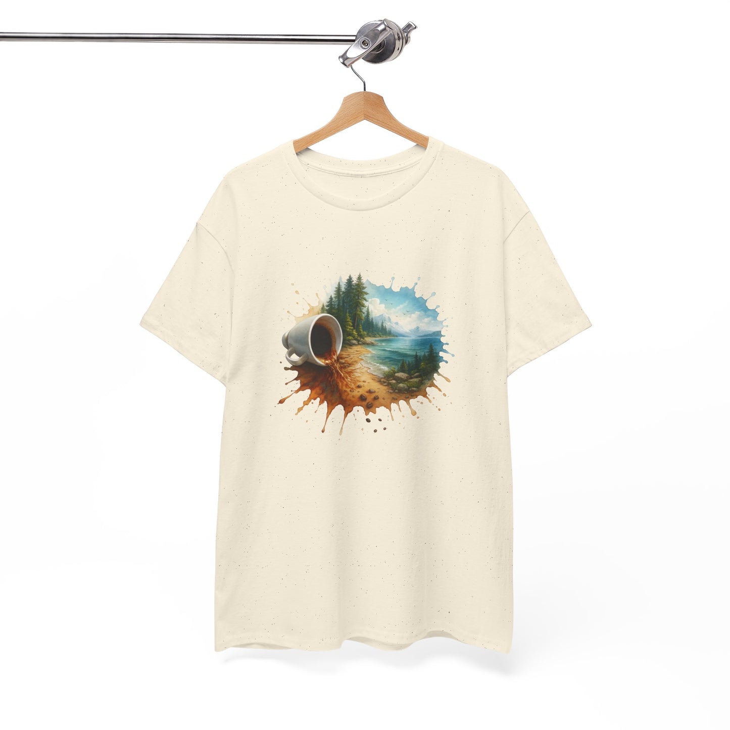 Nature-Inspired Unisex Heavy Cotton Tee, Casual Outfit, Gift for Nature Lovers, Camping Apparel, Outdoor Adventure Shirt
