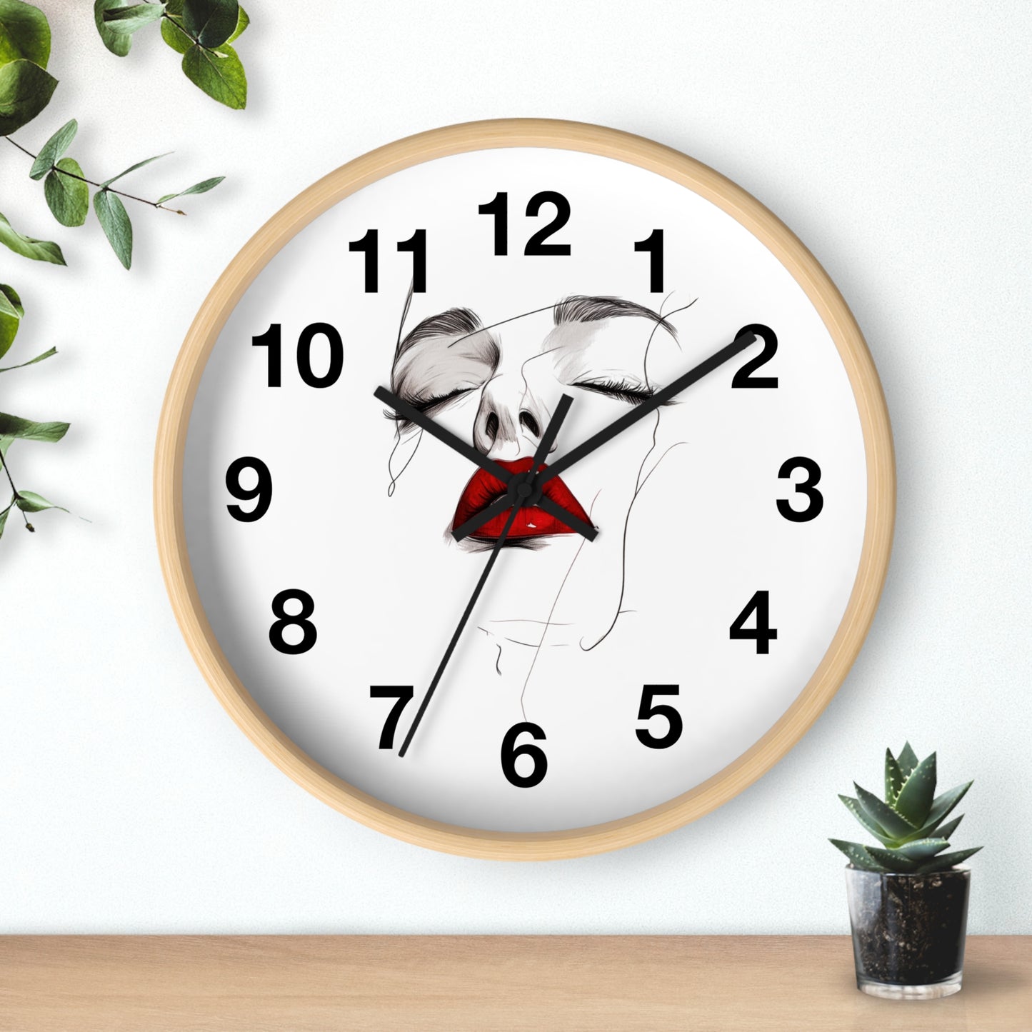 Stylish Art Deco Wall Clock, Modern Home Decor, Unique Gift for Her, Elegant Timepiece, Living Room Art