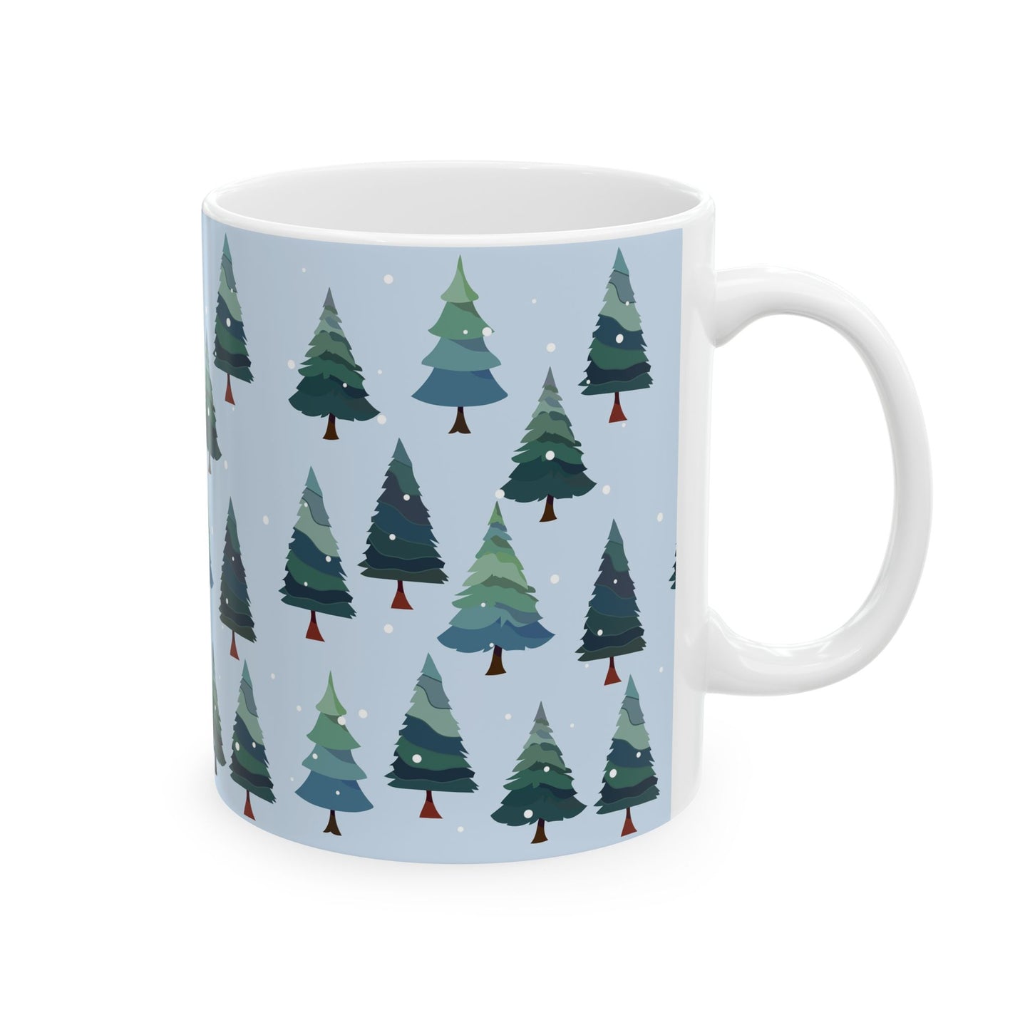 Winter Wonderland Ceramic Mug | Cozy Coffee Cup for Holiday Cheer, Christmas Gift, Nature Lover, Tea Mug, Seasonal Decor
