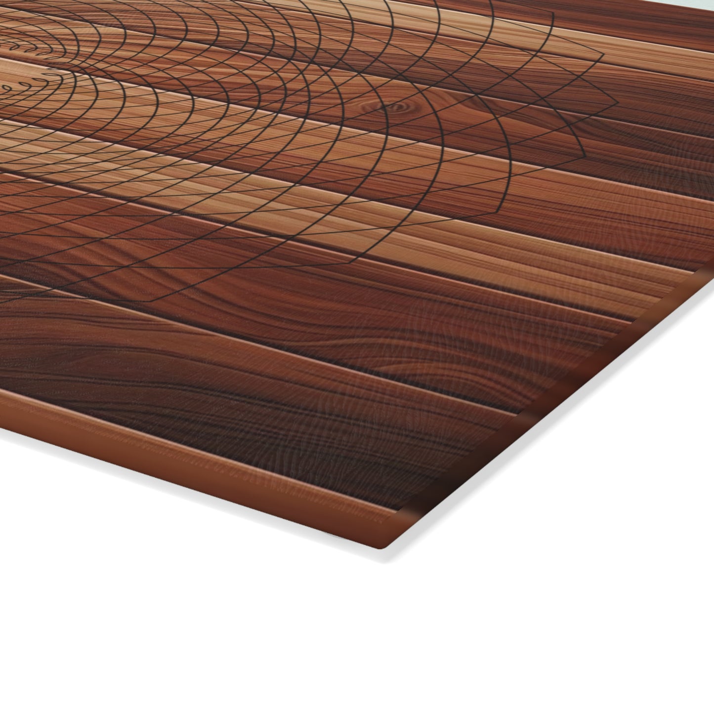 Stylish Geometric Glass Cutting Board, Modern Kitchen Decor, Unique Gift for Home Cooks, Perfect for Weddings and Housewarming