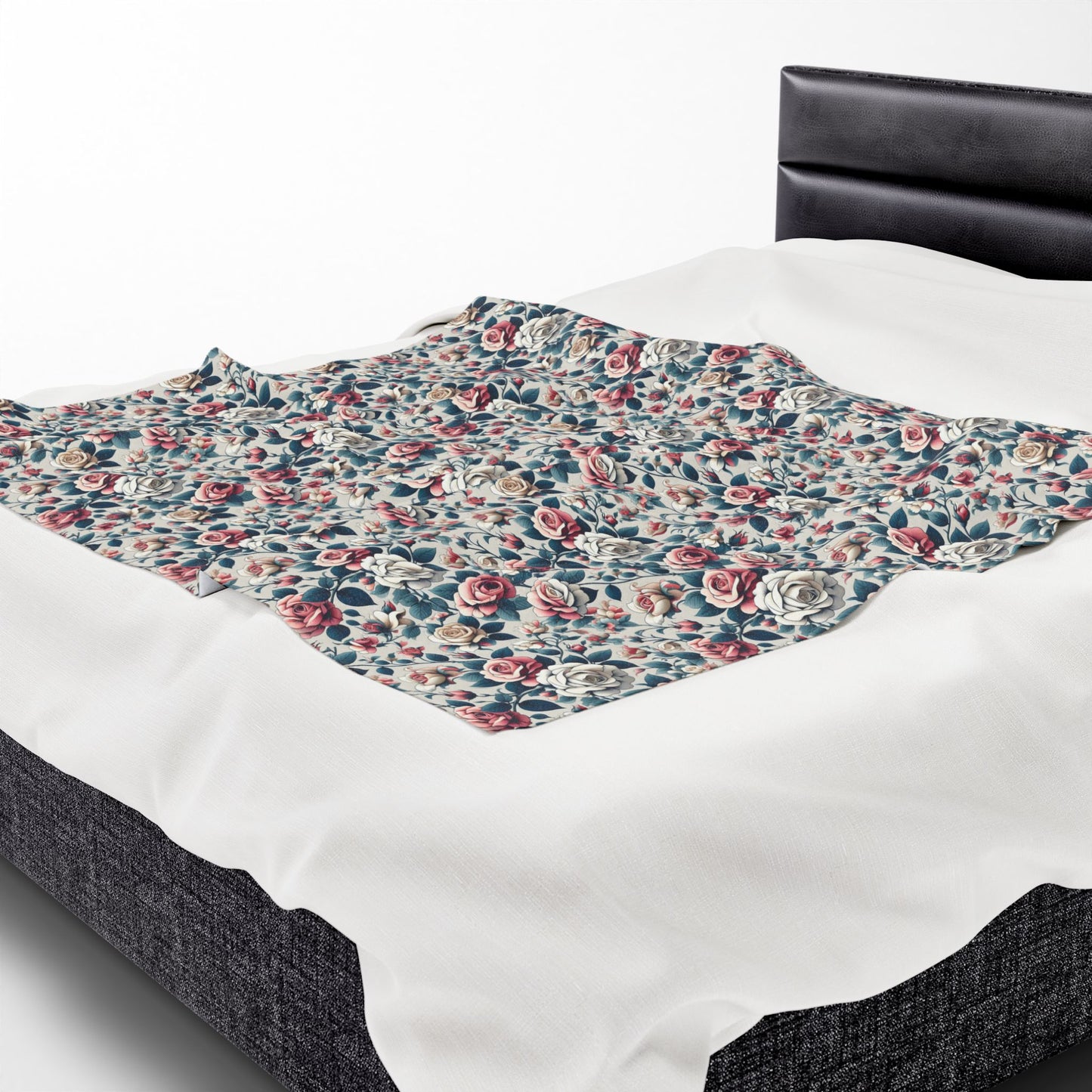 Cozy Floral Velveteen Blanket, Warm Throw for Home Decor, Perfect for Relaxation, Gift for Her, Spring Decor