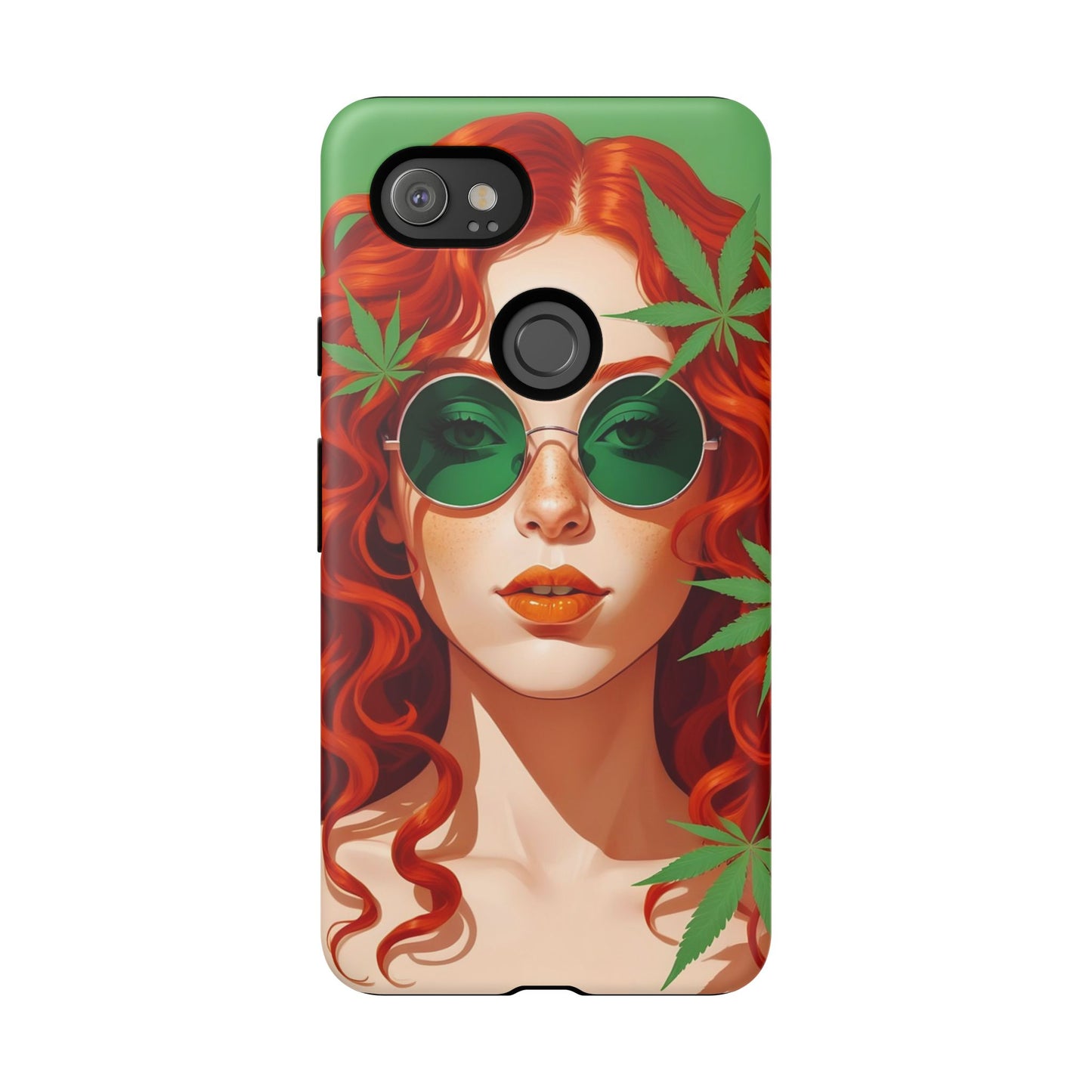 Vibrant Phone Case with Retro Greenery Design, Trendy Case for Casual Look, Gift for Her, Summer Vibes, Unique Phone Accessory