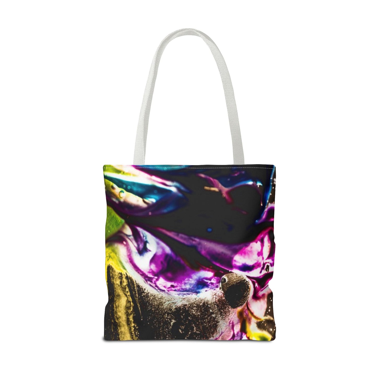 Vibrant Abstract Art Tote Bag, Colorful Reusable Shopper