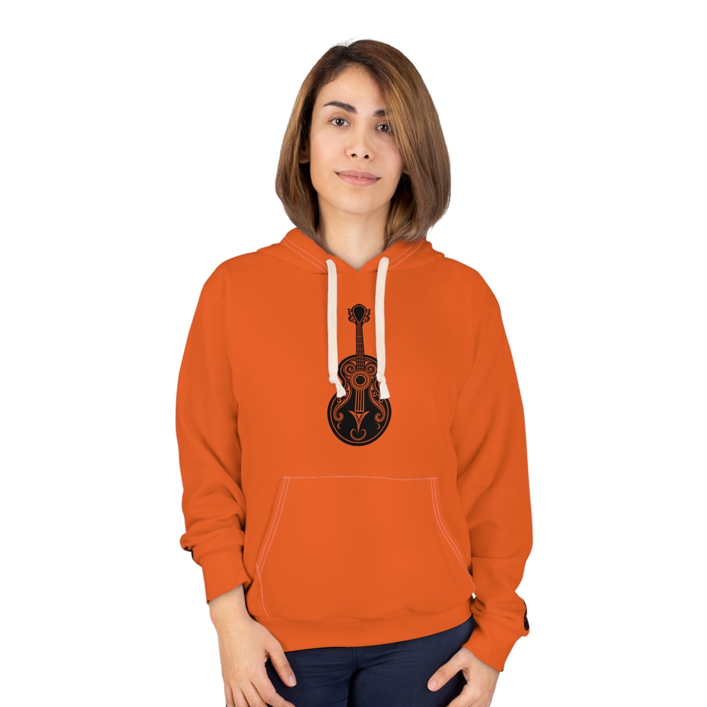 Vibrant Guitar Design Hoodie for Music Lovers, Cozy Pullover, Perfect Gift for Musicians, Great for Festivals, Unisex Hoodie