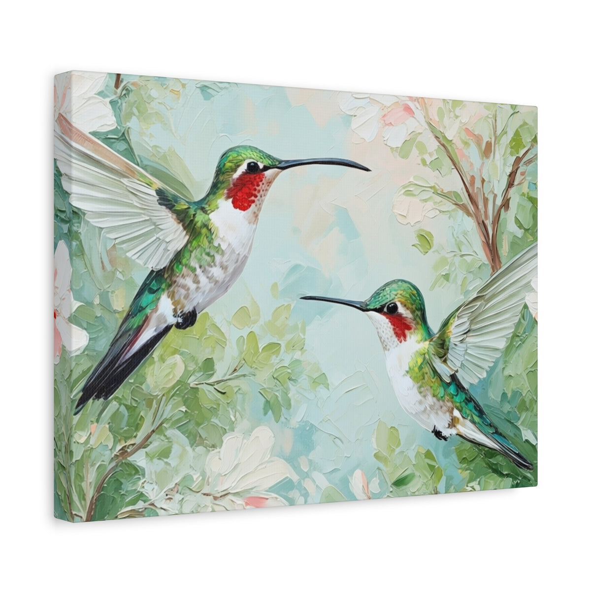 Hummingbird Canvas Wall Art — Stretched Matte Nature Print