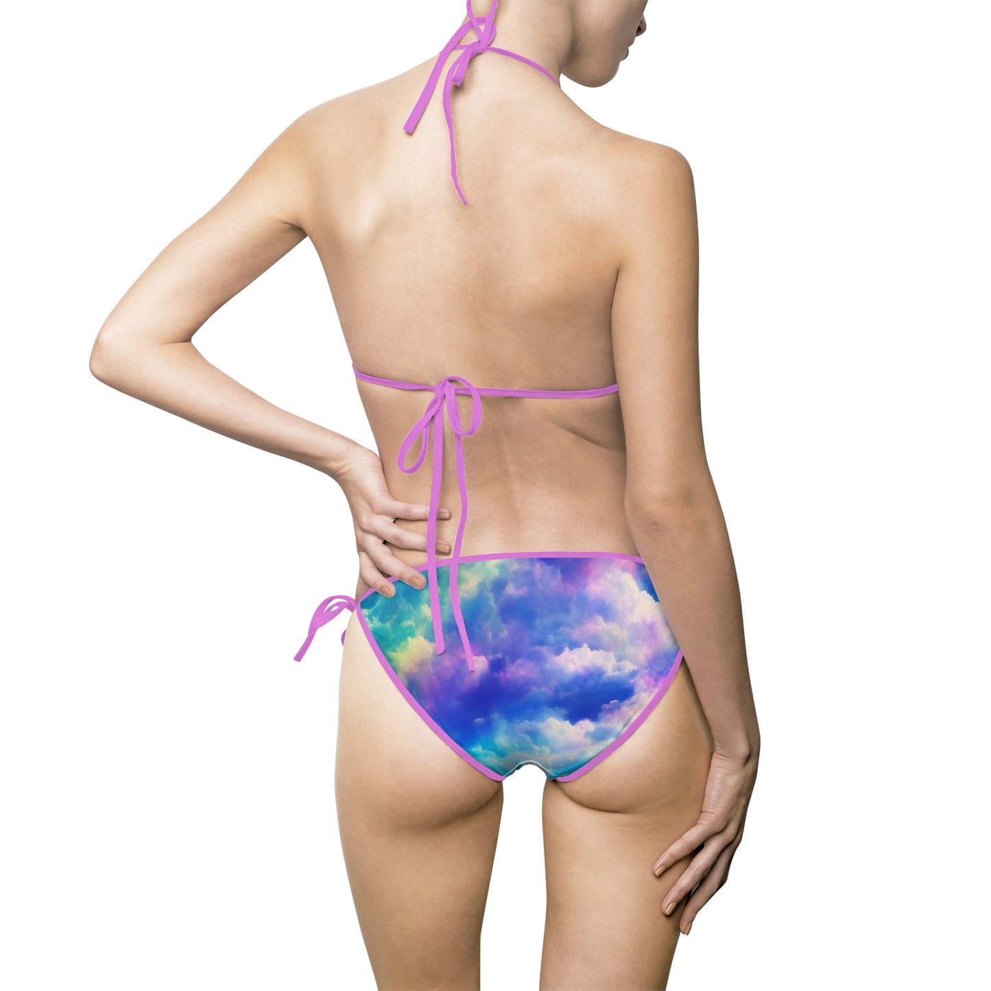 Vibrant Tie-Dye Bikini Set, Colorful Swimsuit, Summer Beachwear, Pool Party Essential, Ocean Vacation Swimwear