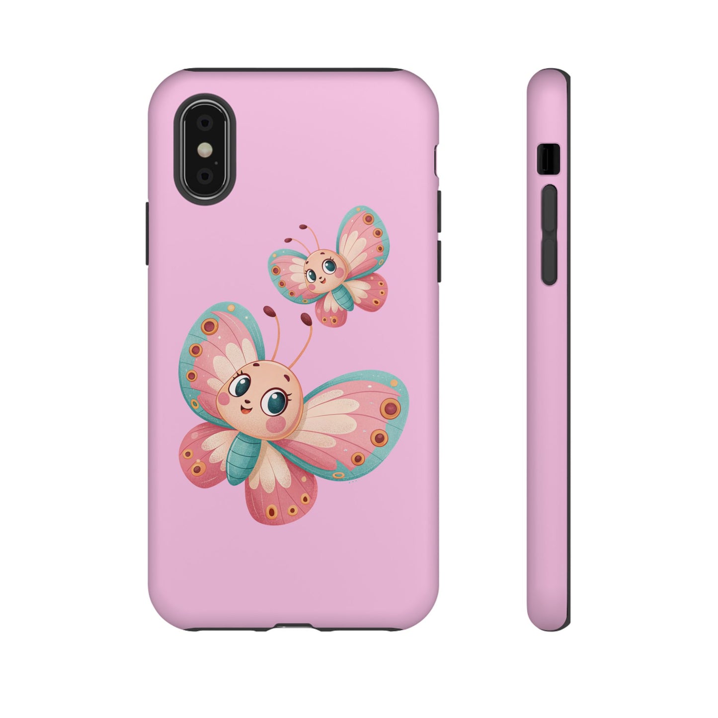 Cute Butterfly Phone Case, Tough Phone Cover, Girly Phone Accessory, Unique Gift for Her, Kids Phone Case, Floral Design Case