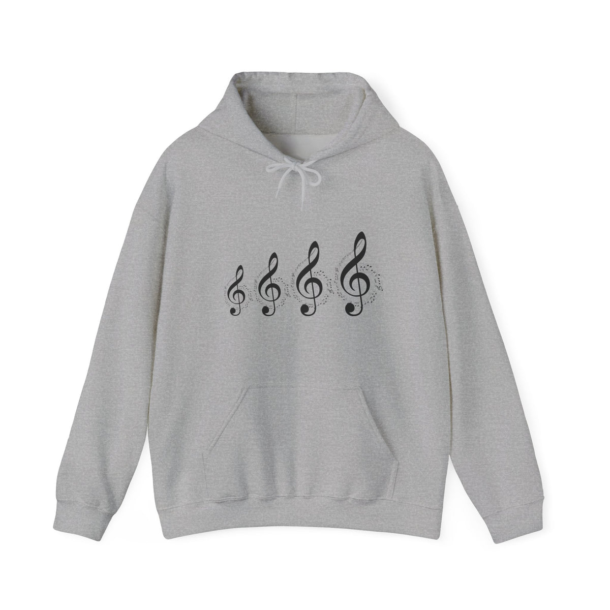 Treble Clef Hoodie – Minimal Music Note Graphic Sweatshirt for Musicians